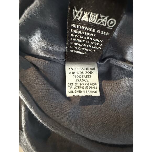 Antik Batik Beaded Alice Djellabah Chambray Shirt Dress Sz 40 M 8 Bohemian Artsy - Picture 5 of 15